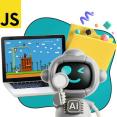 Язык программирования JavaScript + AI. Проектное обучение + геймификация + AI-помощники - КИБЕРшкола программирования для детей, компьютерные курсы для школьников, начинающих и подростков - KIBERone г. Йошкар-Ола